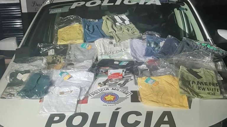 Polícia recupera roupas furtadas em loja; Ladrão é solto