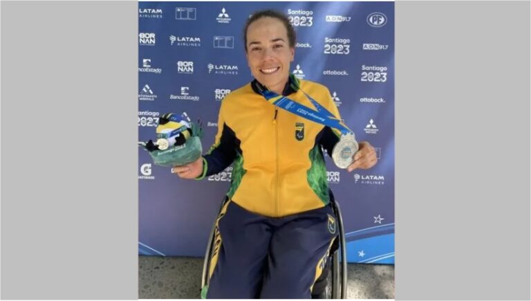 Paratleta de Jandaia conquista medalha de prata no Parapan de Santiago