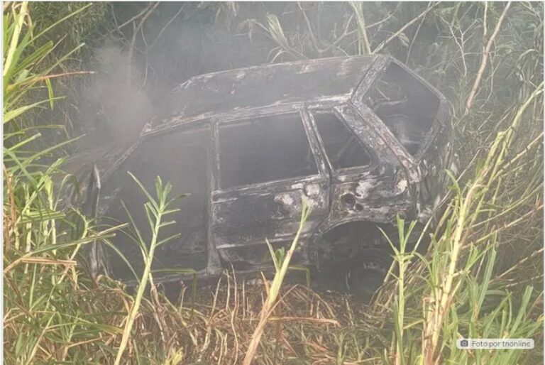 Carro furtado em Cambira é encontrado incendiado