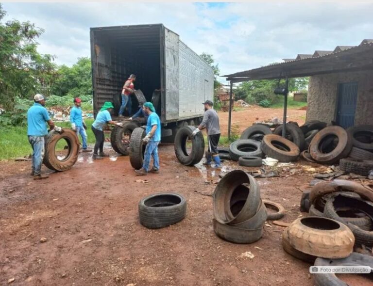 Faxinal encaminha mais 10 toneladas de pneus para reciclagem