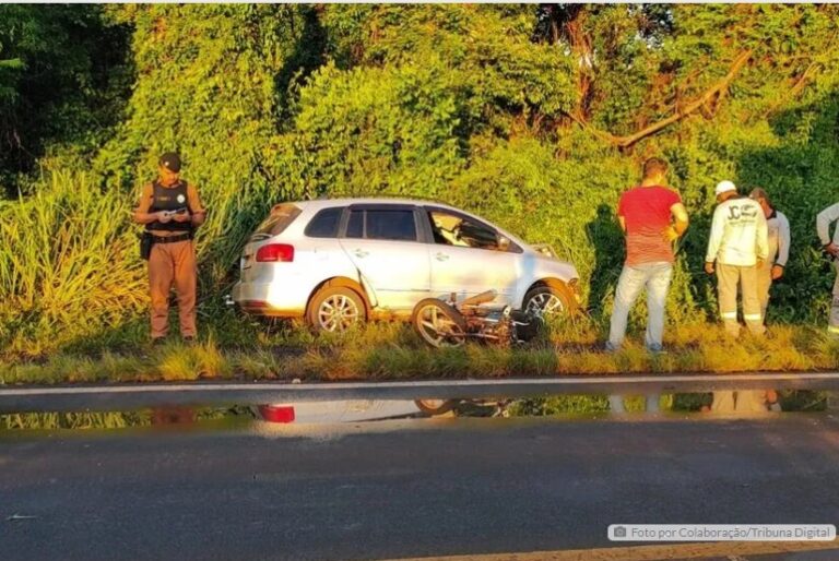 Colisão frontal deixa motociclista morto entre Faxinal e Cruzmaltina