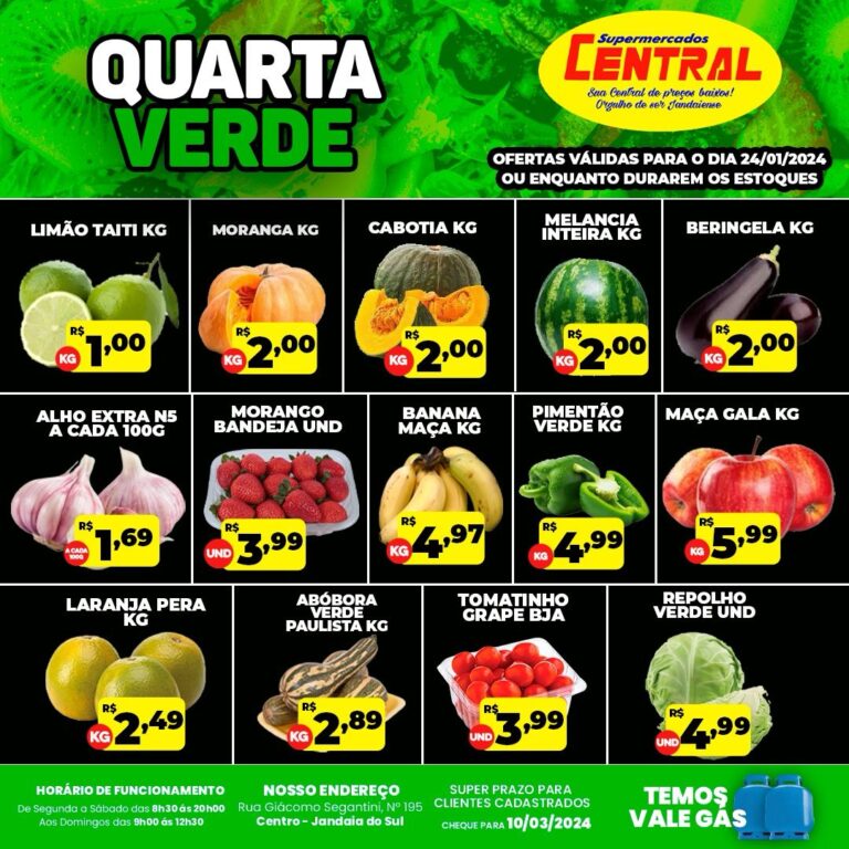 Confira as ofertas do Central Supermercados