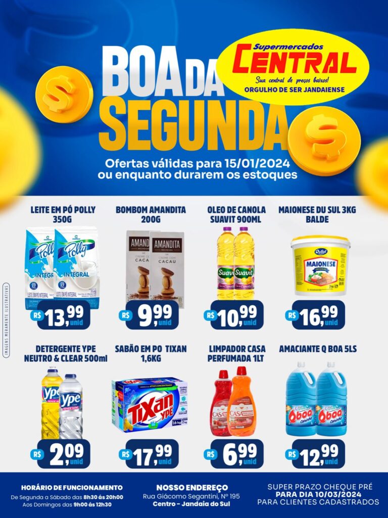 Confira as ofertas do Central Supermercados