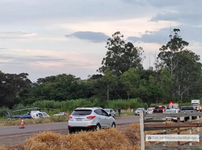 JANDAIA- Acidente entre carro e moto deixa motociclista ferido