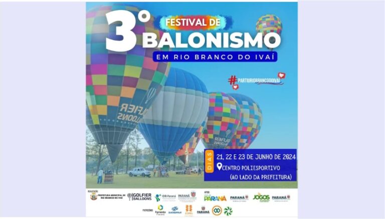 Rio Branco do Ivaí realiza 3ª edição do Festival de Balonismo