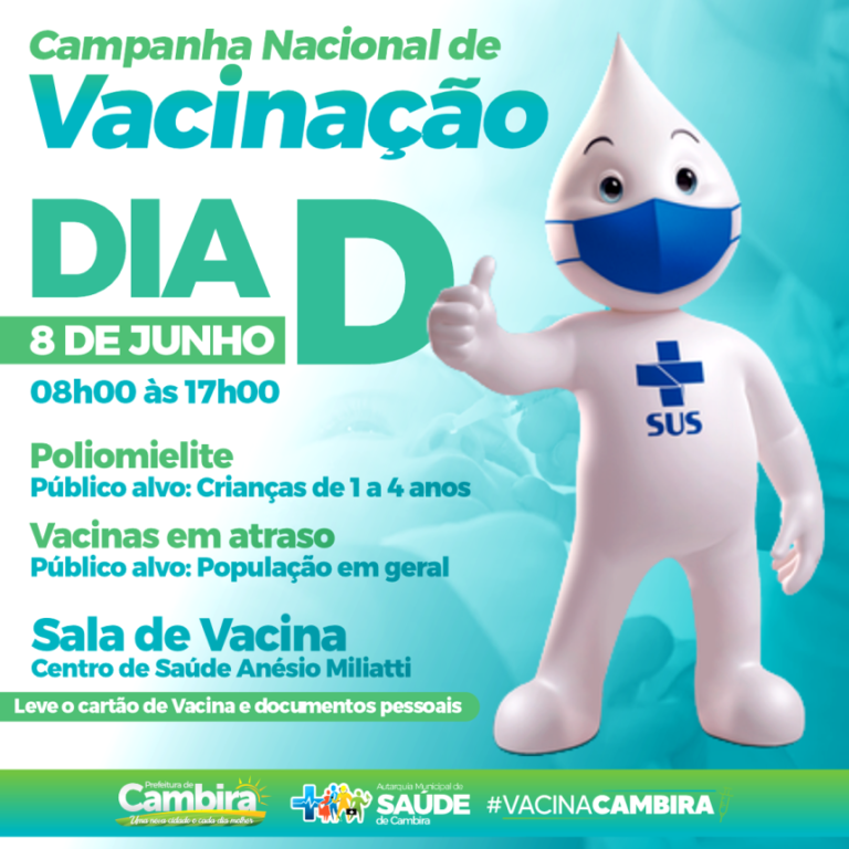 Cambira realiza Dia D de Vacinação neste sábado (08); Veja quem pode se vacinar