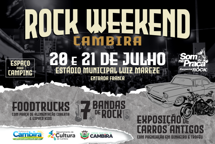 Prefeitura de Cambira prepara festival de Foodtrucks, Rock e Exposição de Carros Antigos