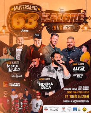 Aniversário de 63 anos de Kaloré