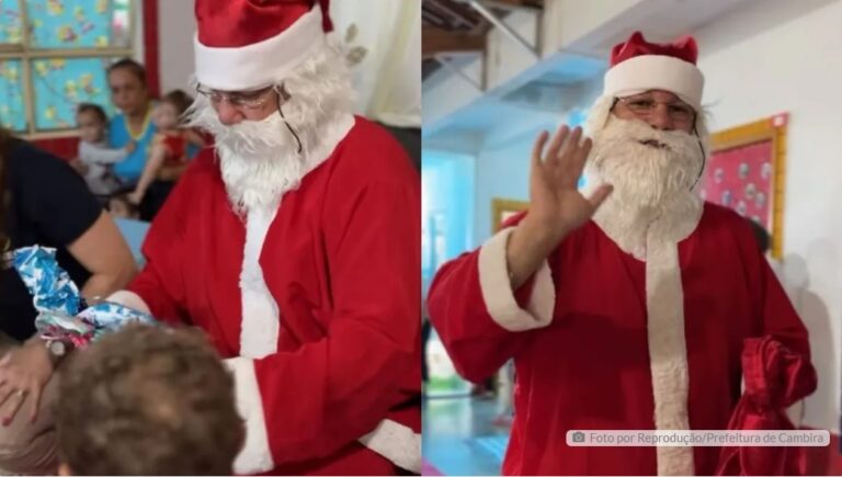 Escolas de Cambira recebem visita do Papai Noel