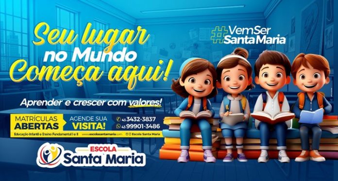 Matrículas Abertas para 2025 na Escola Santa Maria em Jandaia do Sul