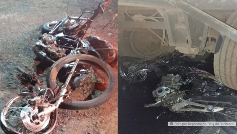 Moto para ‘embaixo’ de caminhão e deixa uma pessoa morta na BR-376