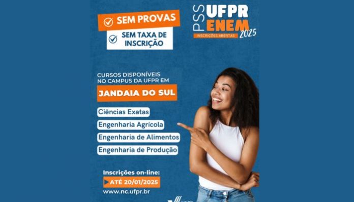 UFPR Jandaia do Sul: Inscrições abertas para cursos de graduação gratuitos!